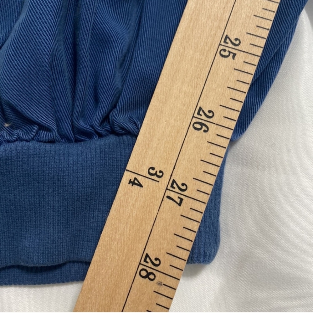 Chelsea & Theodore Blue Twill Drawstring Jogger Pants Women Size L - Picture 12 of 12